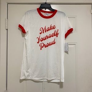 Lularoe Liv T - Make Yourself Proud - White